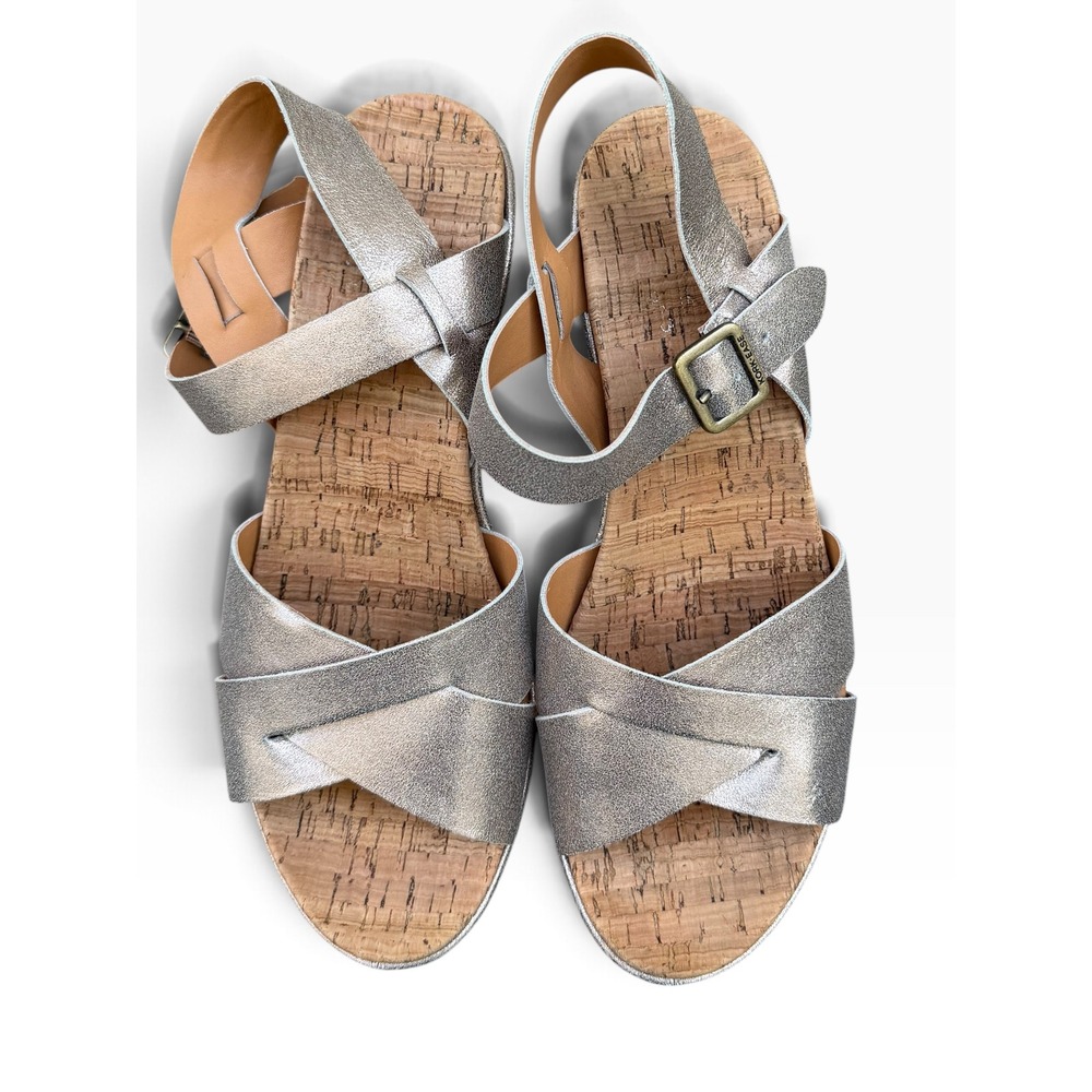 Kork-Ease Ava 2.0 Platform Wedge Sandal Womens 9 Champagne Gold Metallic Leather - Picture 9 of 12